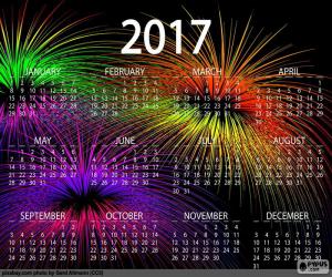 пазл Календарь 2017, Счастливый Новый год